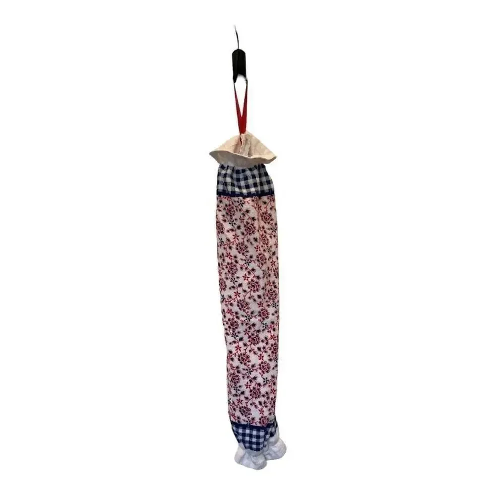 Handmade Plastic Bag Holder- Red White & Blue Floral 2 available